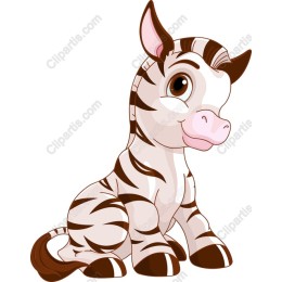 Cute Cartoon Zebra