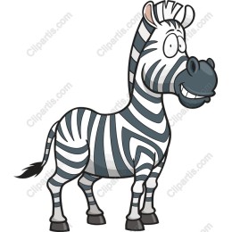 Charming Cartoon Zebra