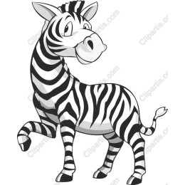 Playful Cartoon Zebra