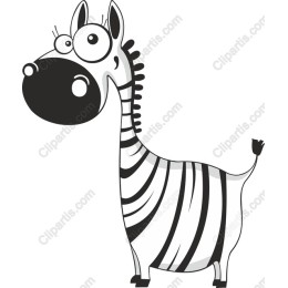 Adorable Cartoon Zebra