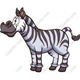 Playful Cartoon Zebra