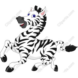 Charming Cartoon Zebra