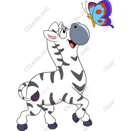 Charming Zebra & Butterfly