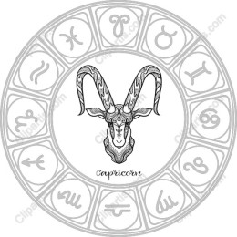 Capricorn Zodiac - Intricate Goat