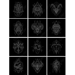  Zodiac Bundle - 12 Intricate s