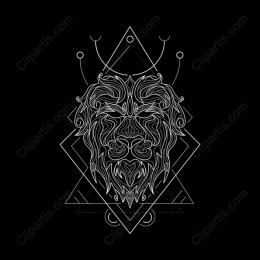 Majestic Lion Line Art