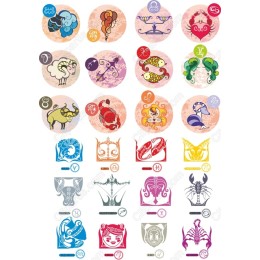 Zodiac Clipart Bundle: 12 Unique in and