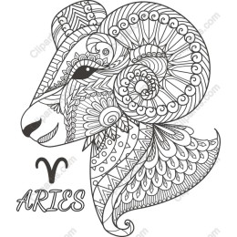 Intricate Aries Zodiac
