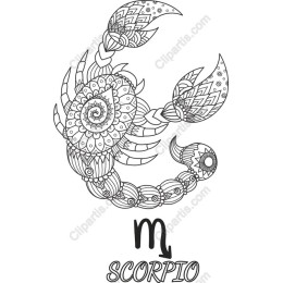 Scorpio Zodiac Intricate
