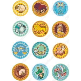 Zodiac Clipart Bundle - of All Zodiac Signs