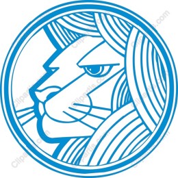 Stylized Blue Lion