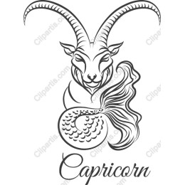 Capricorn Zodiac - Goat and Mermaid