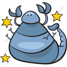 Whimsical Blue Scorpion