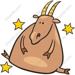 Whimsical Goat with Cheerful Stars