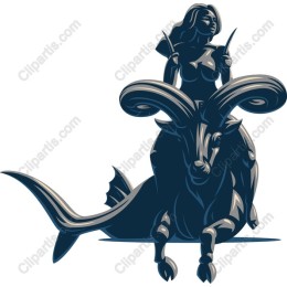 Mythical Warrior Woman Riding Sea Creature