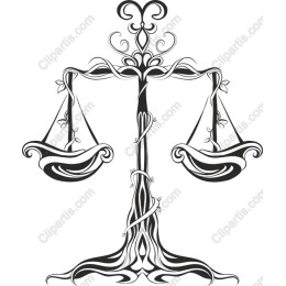 Elegant Scale with Vines - Symbol of Justice and Harmony