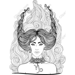 Enchanting Flowing Hair Woman