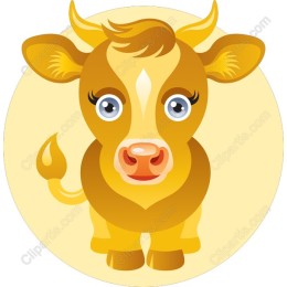 Adorable Cartoon Cow
