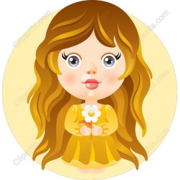 Golden-Haired Girl with Flower