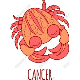 Cute Cancer Zodiac Crab