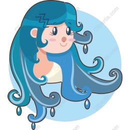 Whimsical Aqua Girl