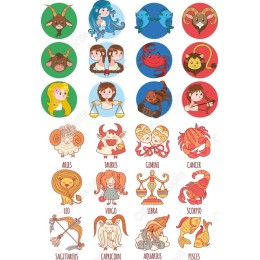 Zodiac Clipart Bundle: Whimsical Astrological