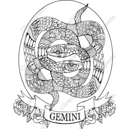 Gemini Serpent Intricate