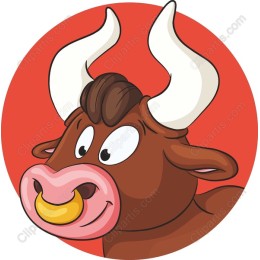 Playful Cartoon Bull