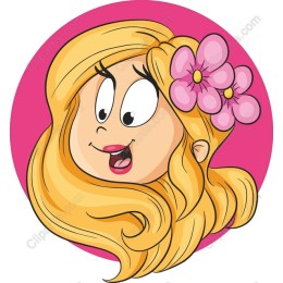 Charming Blonde Girl with Flowers