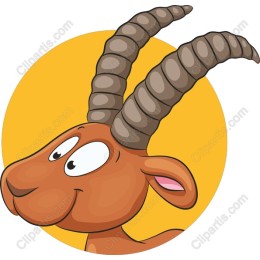 Adorable Cartoon Goat
