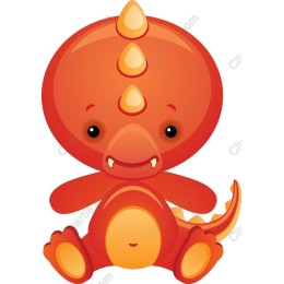 Charming Red Dinosaur
