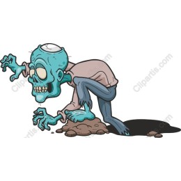 Zombie Cartoon - Spooky Crawling Zombie