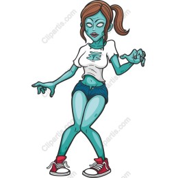 Playful Zombie Girl