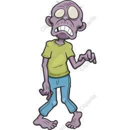 Cartoon Zombie in and