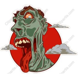 Eerie Zombie Head