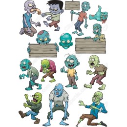 Zombie Clipart Bundle: Whimsical Undead