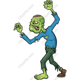 Vibrant Cartoon Zombie
