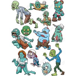 Zombie Clipart Collection: Fun & Quirky in and
