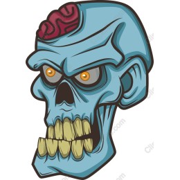 Blue Skull Brain