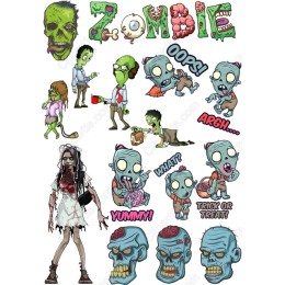 Zombie Clipart Set - Whimsical