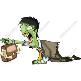 Whimsical Zombie in Business Suit