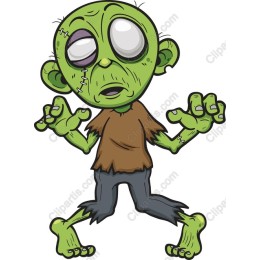 Whimsical Cartoon Zombie
