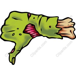 Zombie Hand Thumbs Down