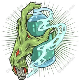 Zombie Hand Holding Spray Can