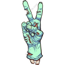Zombie Hand Peace Sign