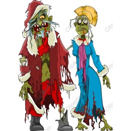 Zombie Santa and Mrs. Zombie